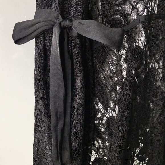 New Free People Women's Black Boho Lace Long Sleeve Dress Size Small - Picture 5 of 15